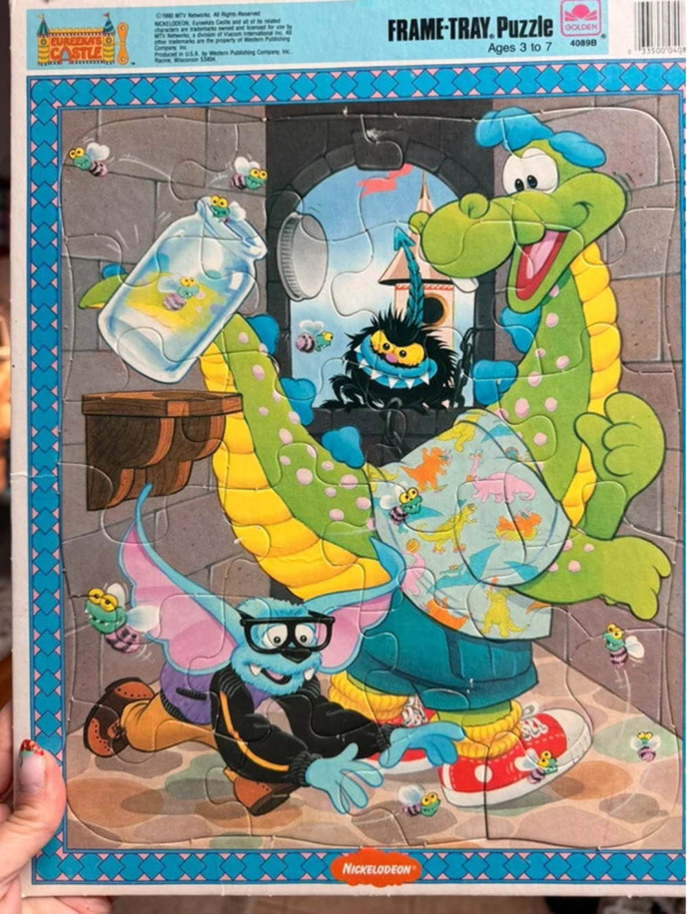 Vintage 1990 Eureeka's Castle Golden Frame-Tray Puzzle Nickelodeon